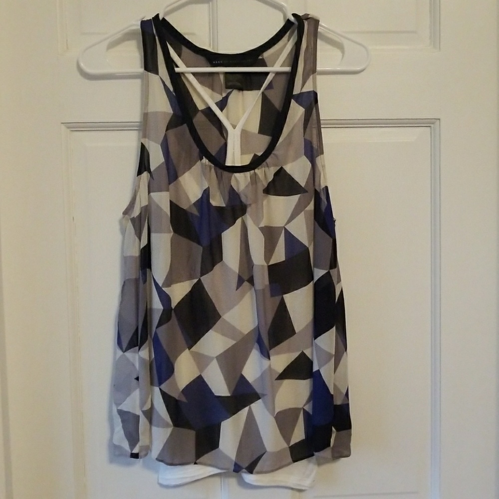 Marc by Marc Jacobs racer back silk tank